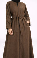 Turkish Abaya In Dark Brown