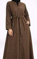 Turkish Abaya In Dark Brown