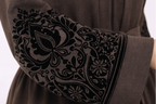 Turkish Velvet Abaya in Brown