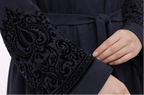 Turkish Velvet Abaya in Navy Blue