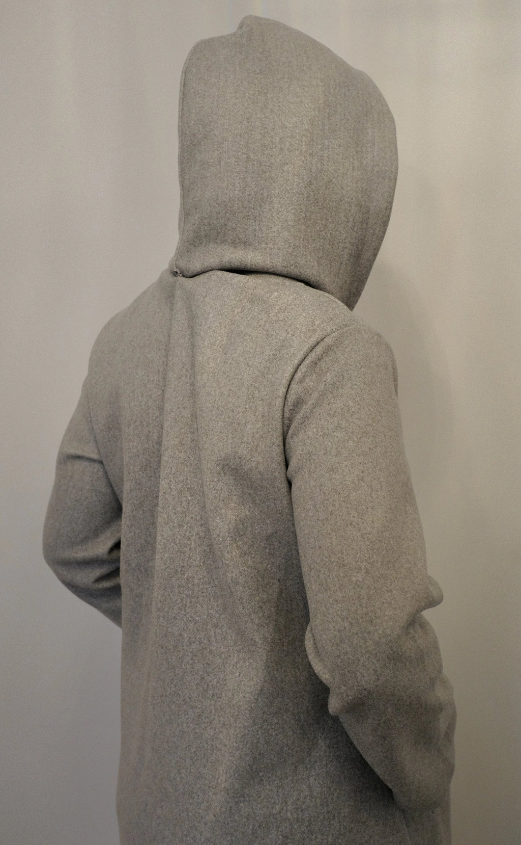 Ziena longline Zip coat with hood- Grey