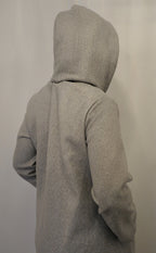 Ziena longline Zip coat with hood- Grey