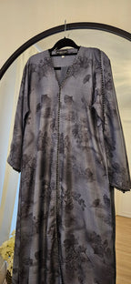 Jacquard Abaya in Blue
