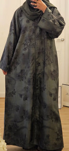 Jacquard Abaya in Green