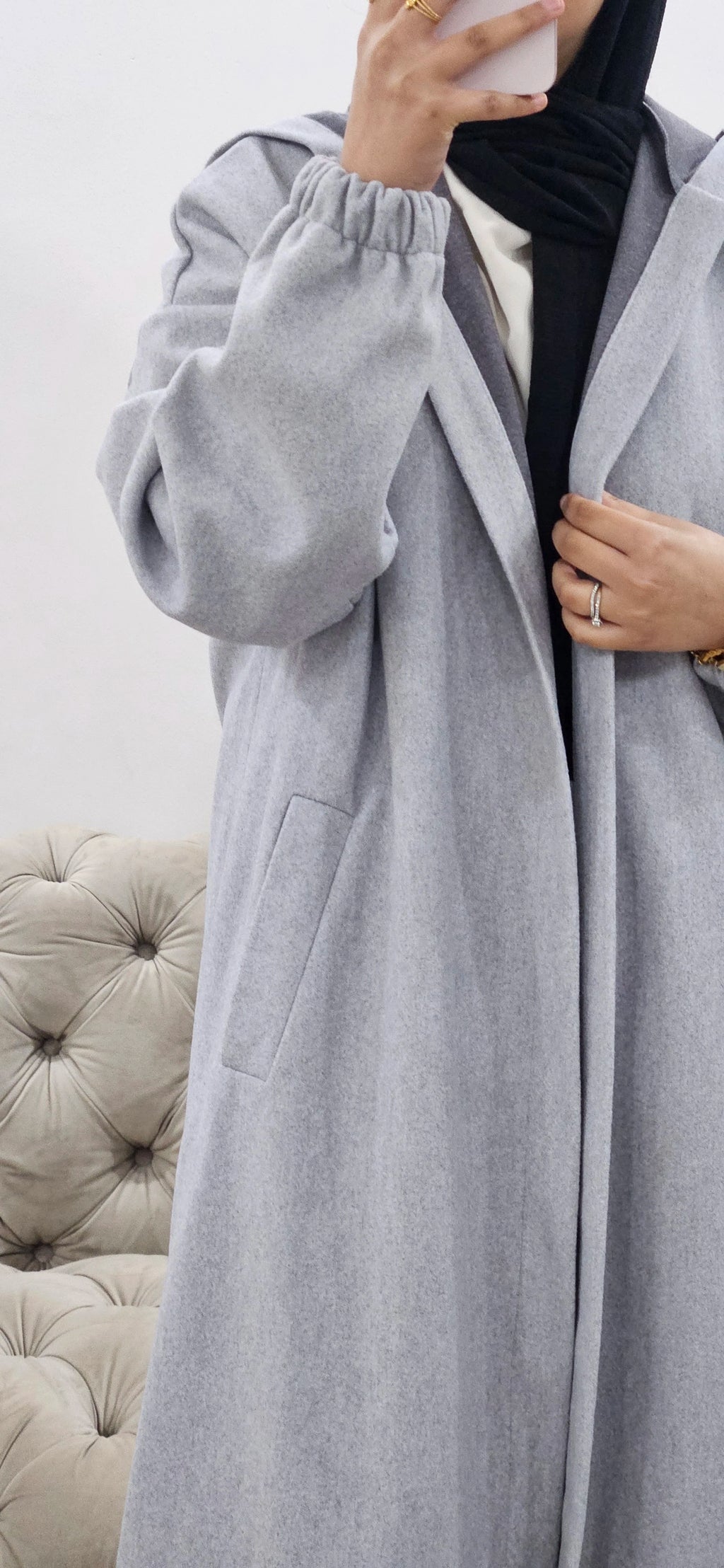 Grey Abaya Coat