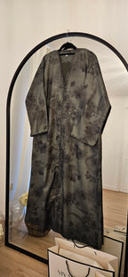 Jacquard Abaya in Green