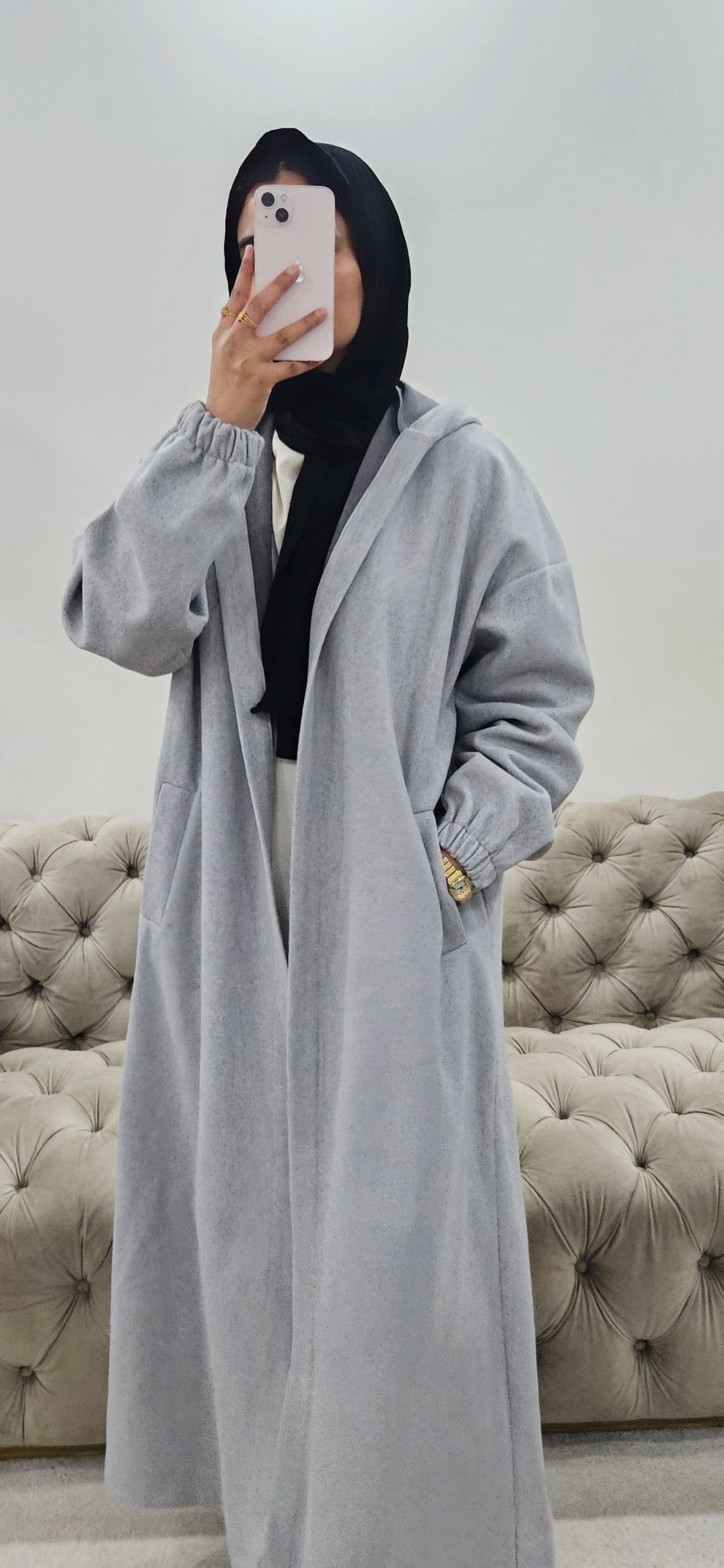 Grey Abaya Coat