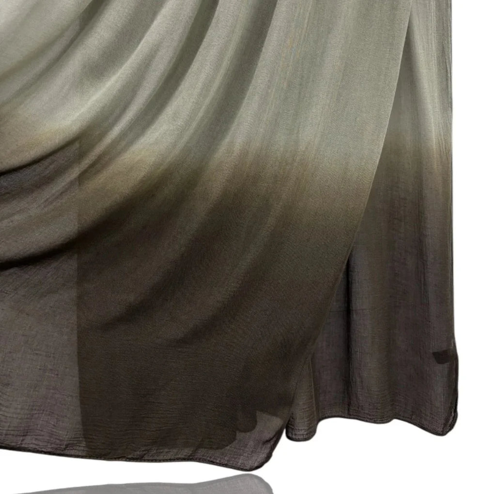 Model Dip Ombre Khaki Green Hijab