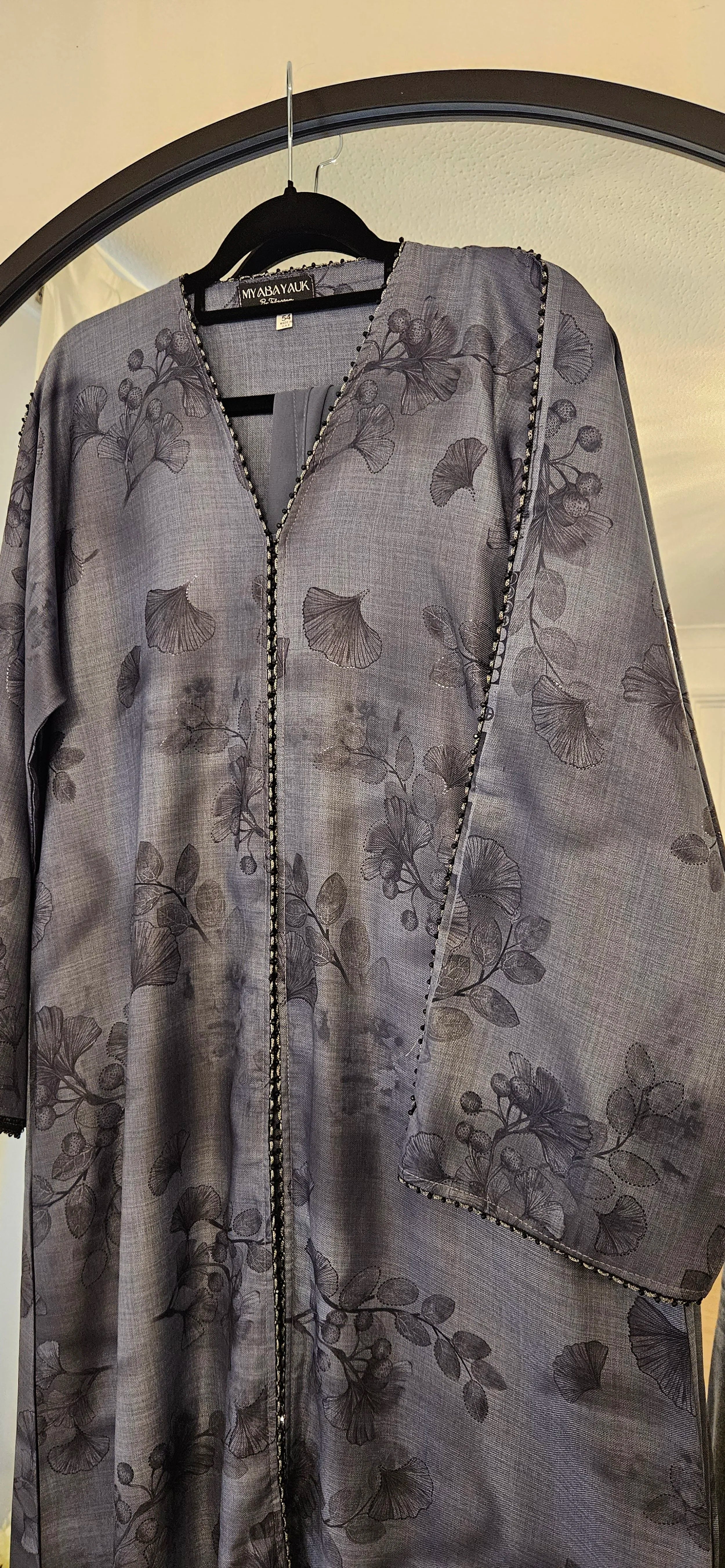 Jacquard Abaya in Blue