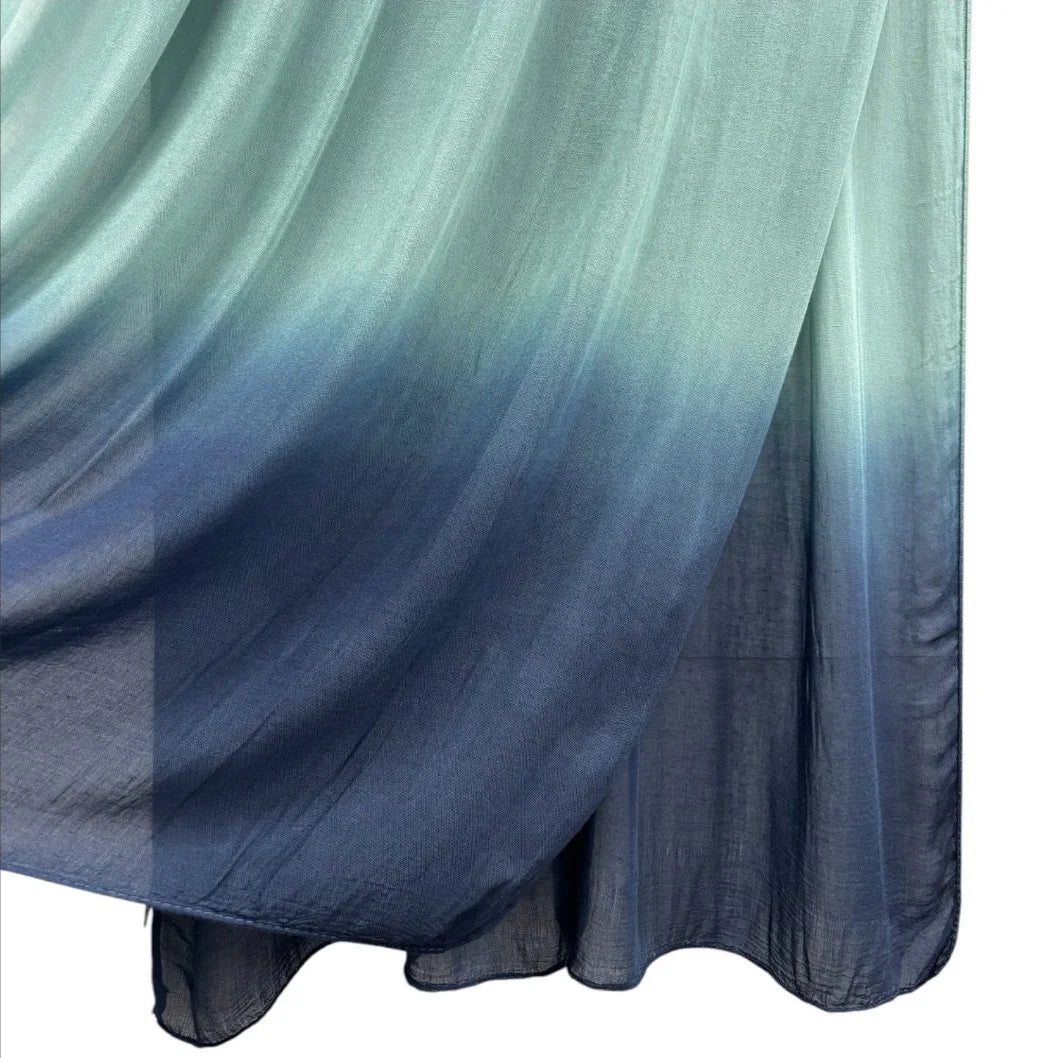 100% Model Hijab In Seagreen Navy