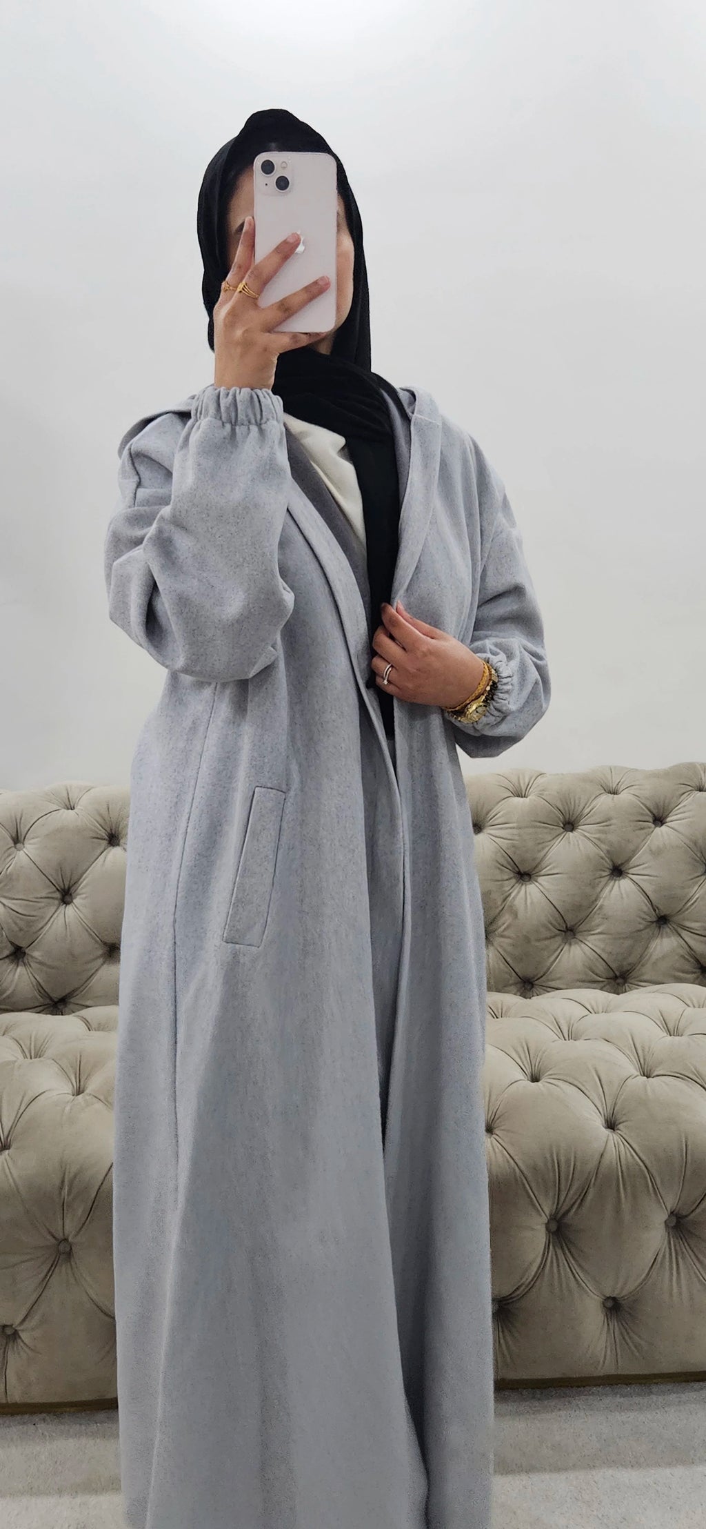 Grey Abaya Coat