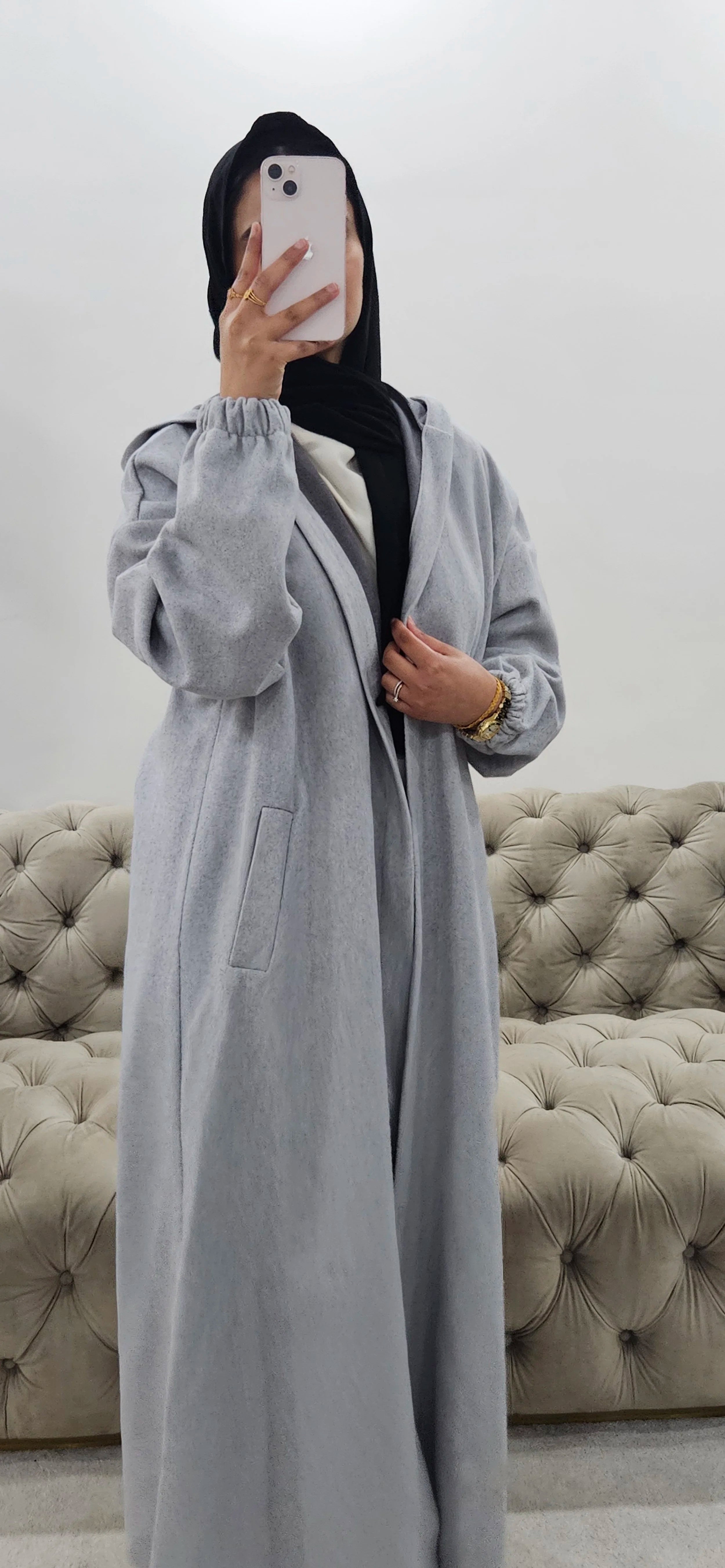 Grey Abaya Coat