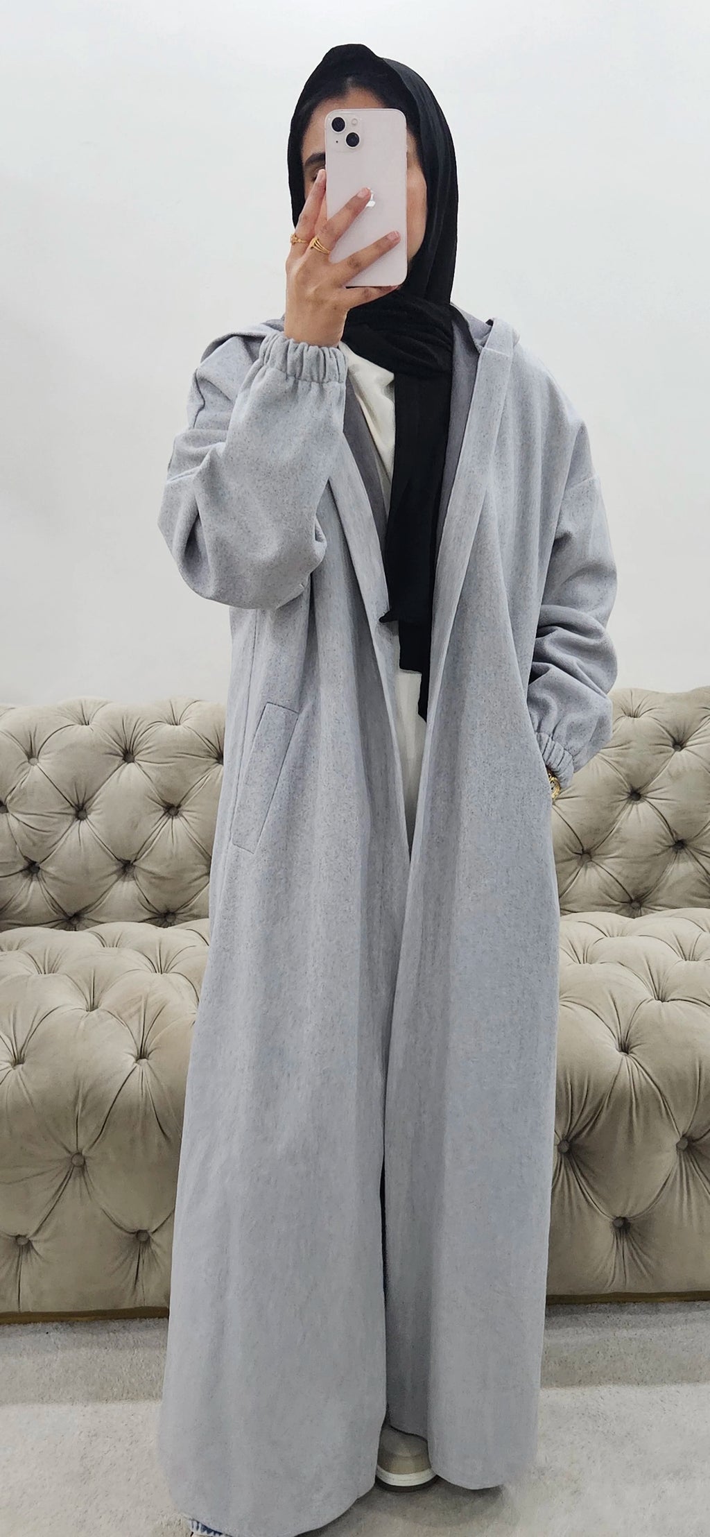Grey Abaya Coat
