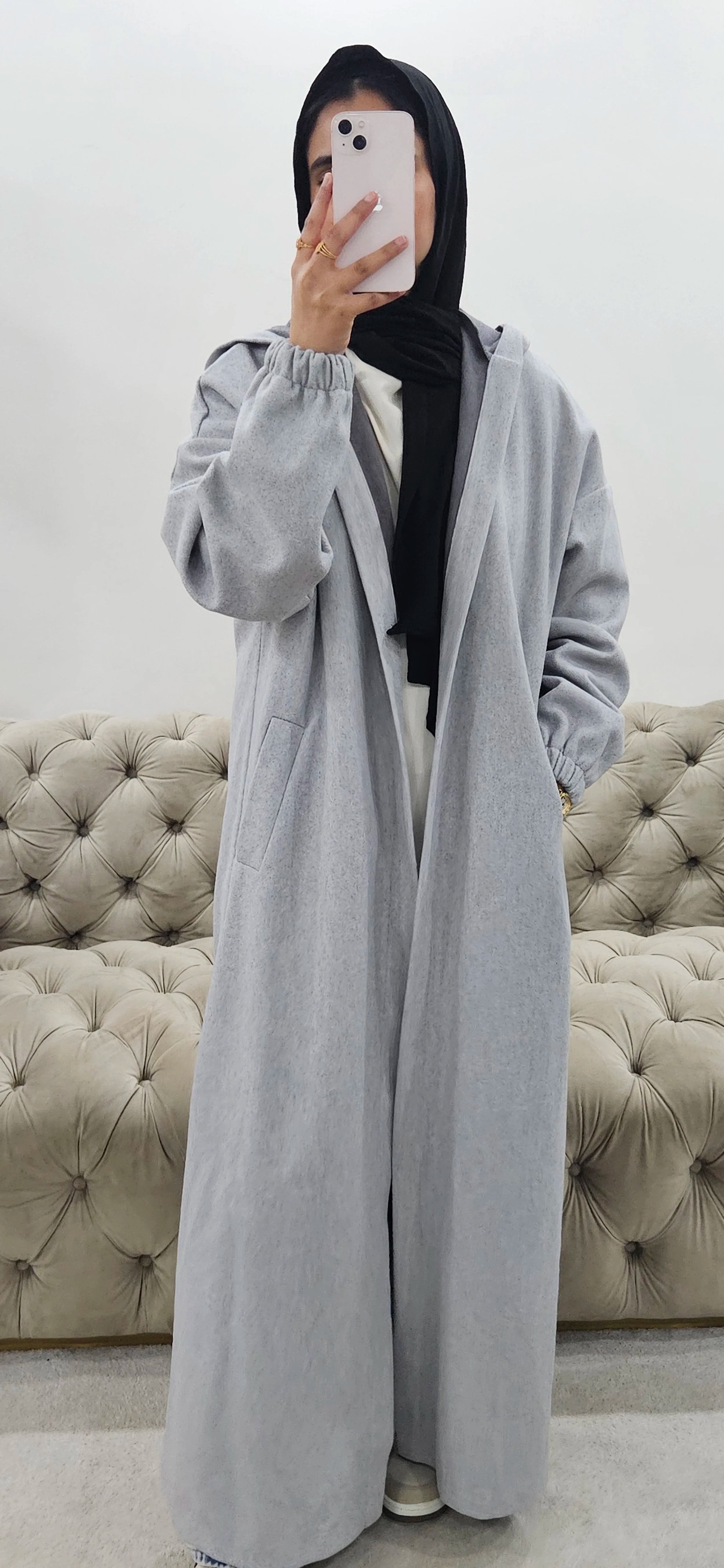 Grey Abaya Coat