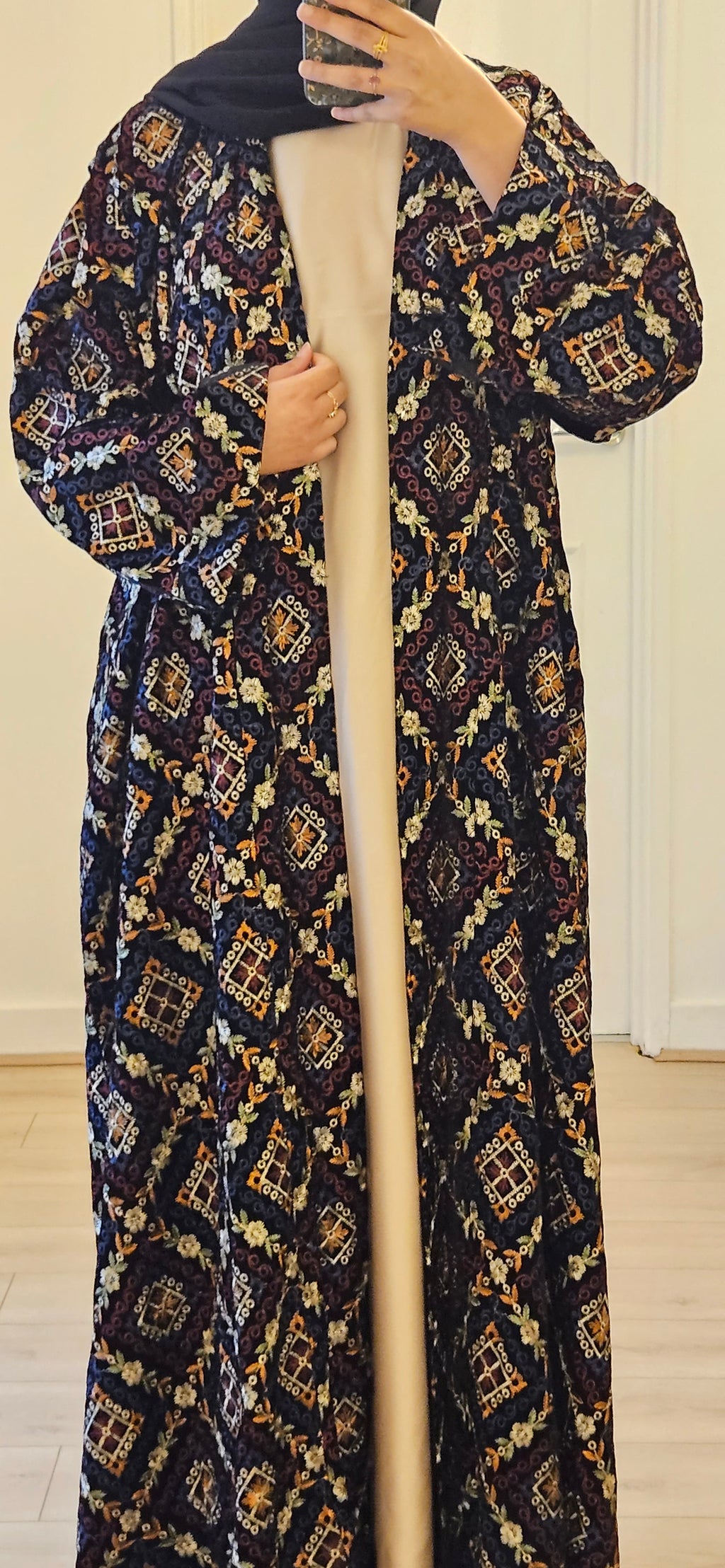 Exclusive Aleeza Velvet Jacket Abaya