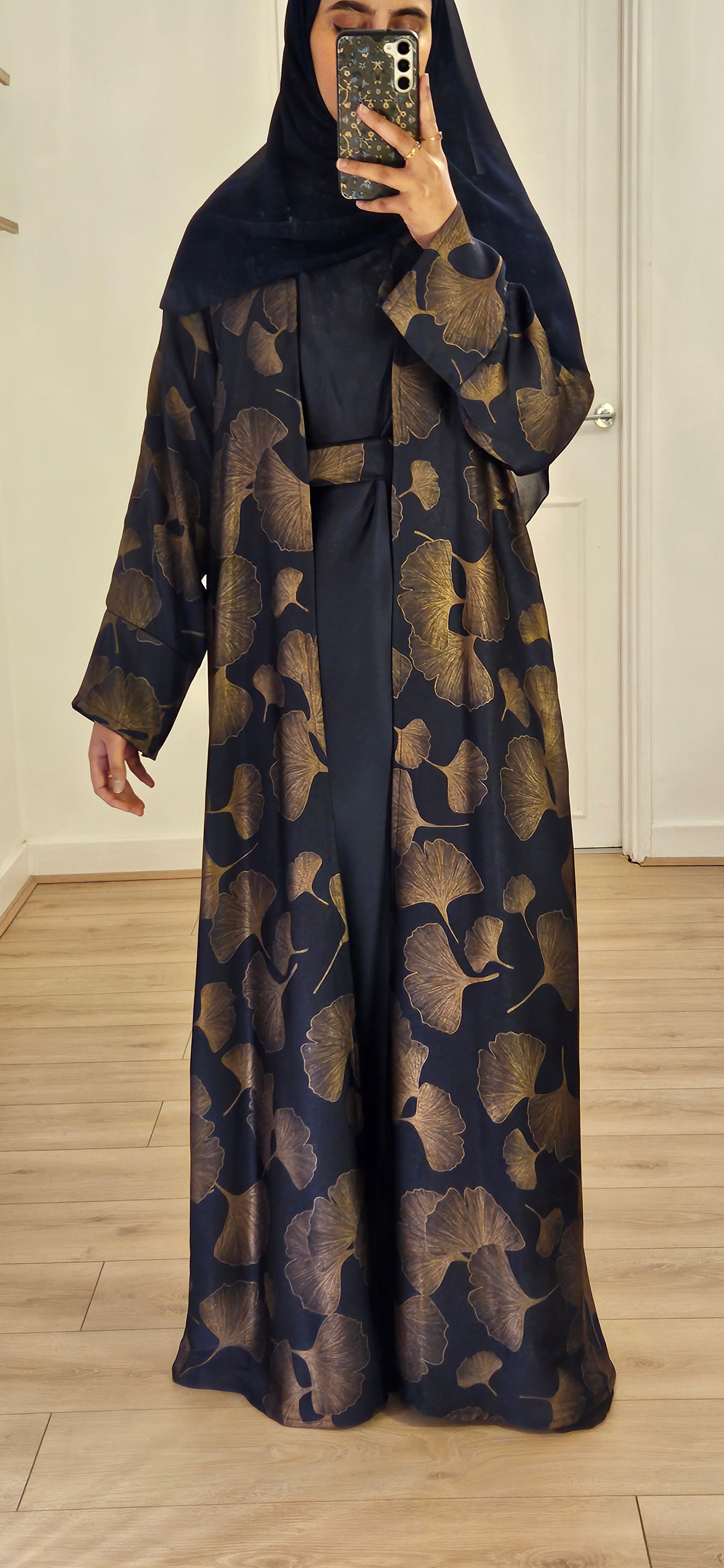 Samia Open Abaya In Navy Blue