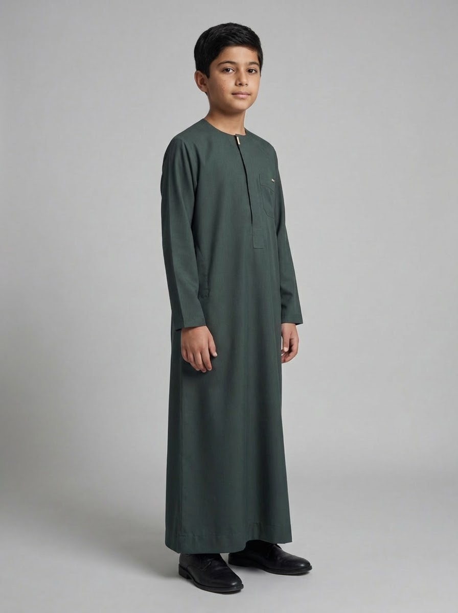 Boys Premium Green Thobe