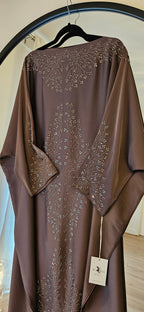Butterfly Abaya with Belt - Purple