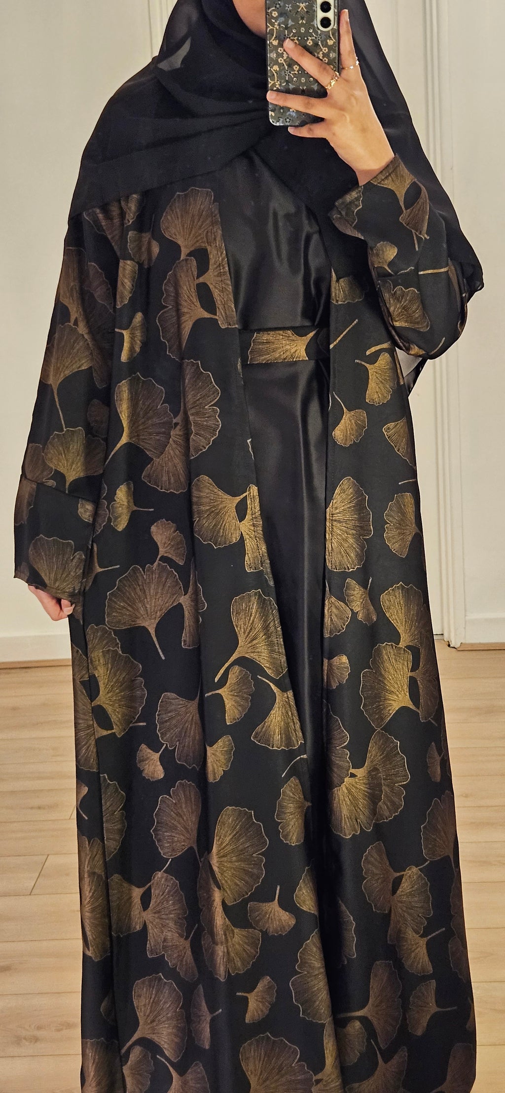 Samia Open Abaya In Black