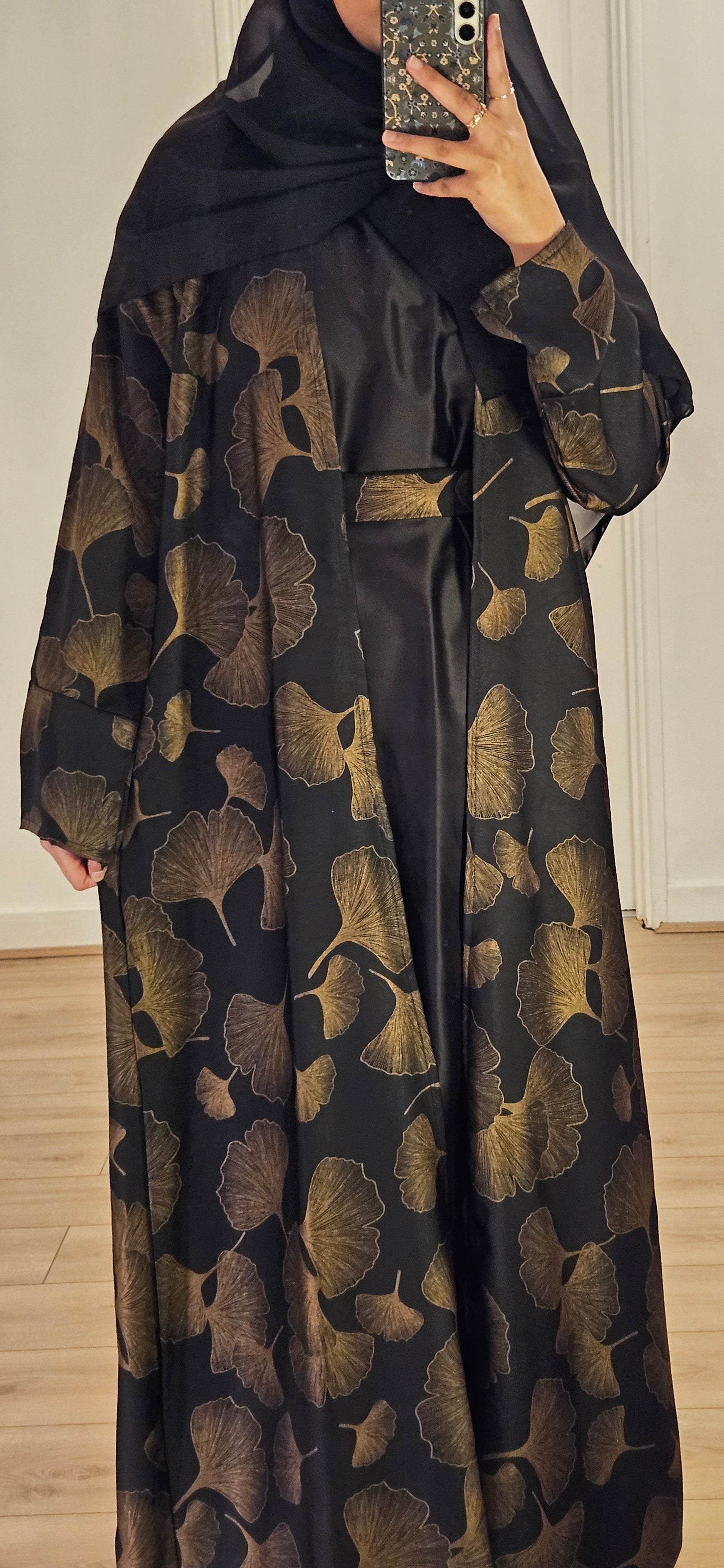 Samia Open Abaya In Black