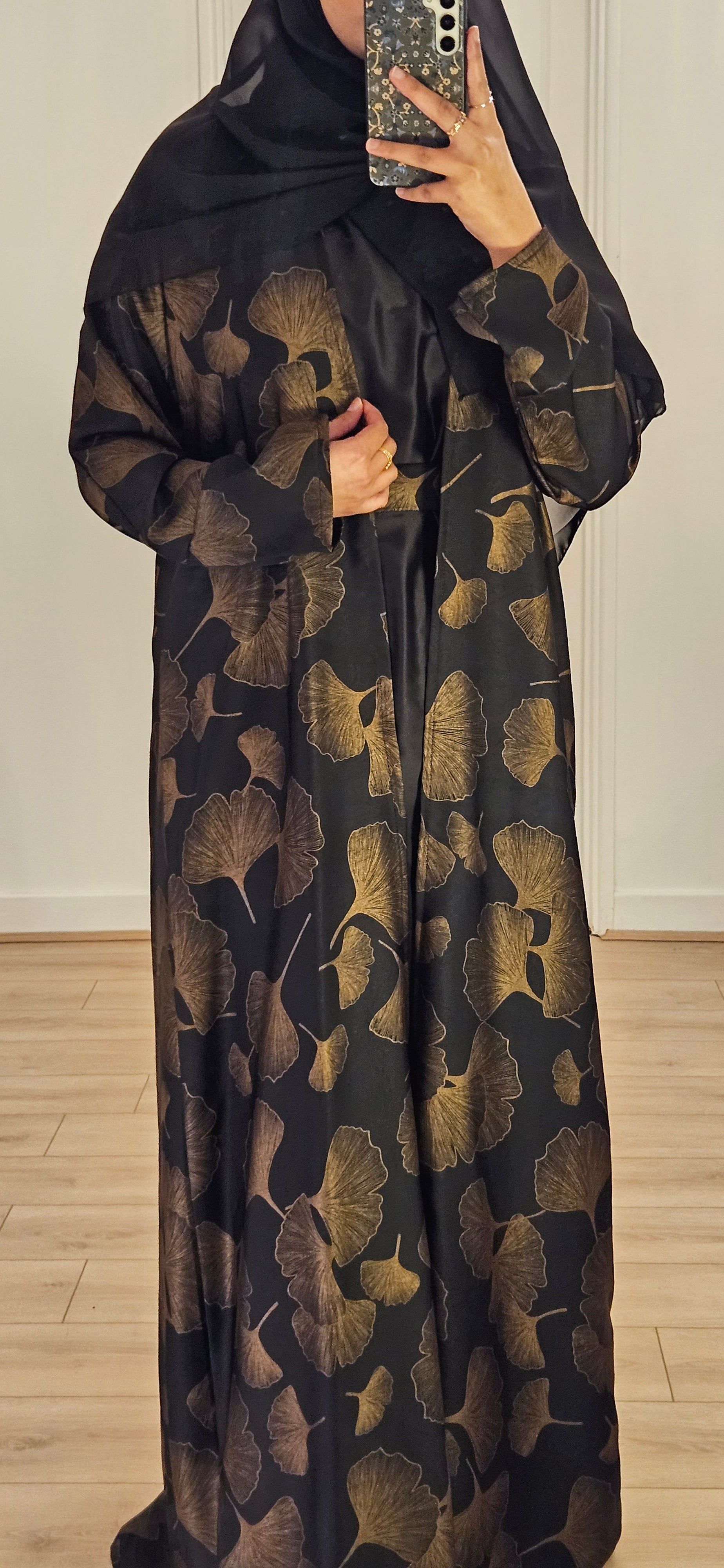 Samia Open Abaya In Black