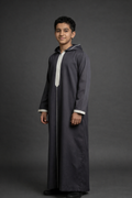 Moroccan Boys Thobe -charcoal