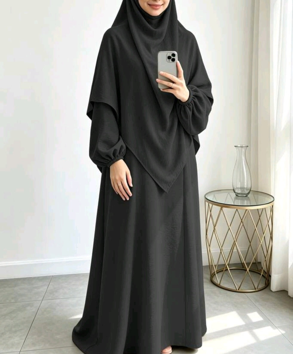 Khimar With Abaya-Black