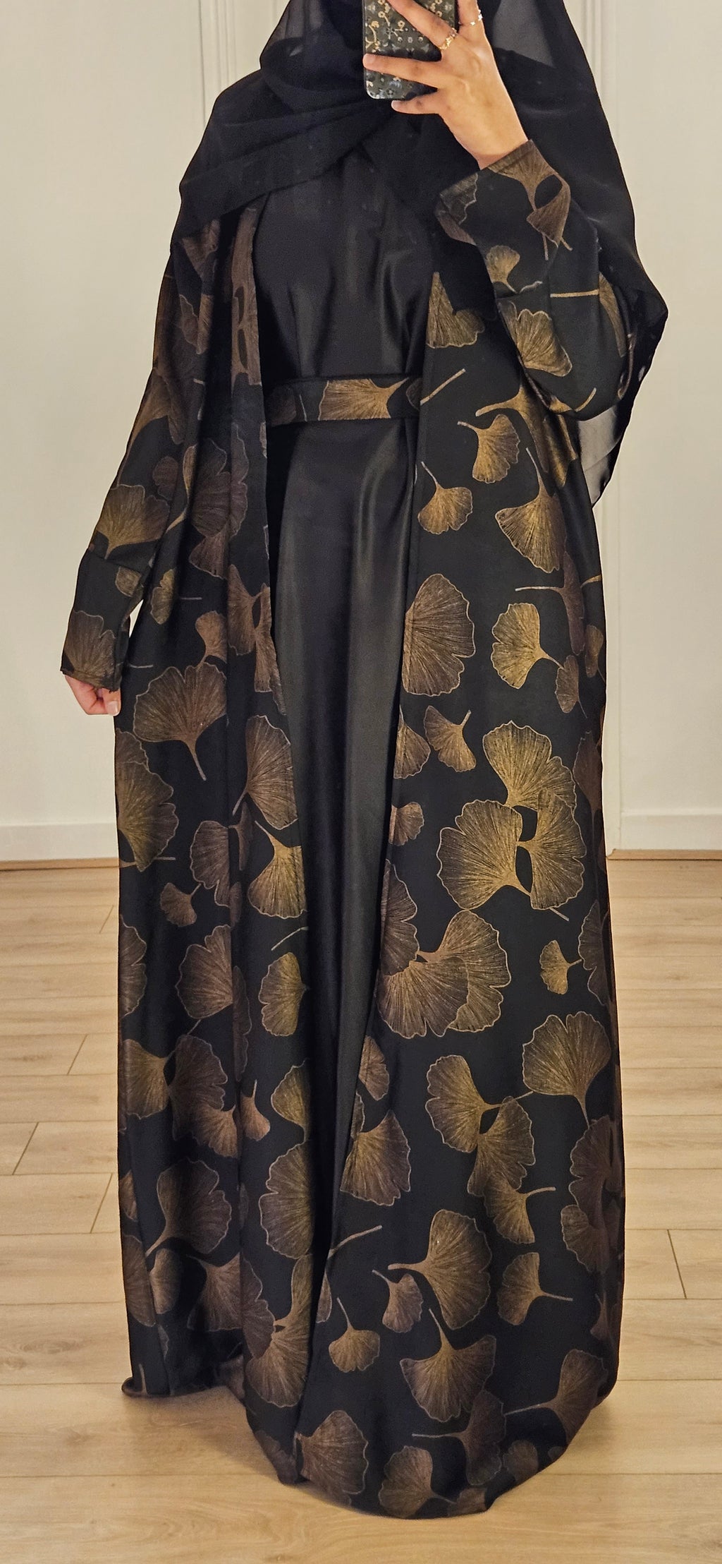 Samia Open Abaya In Black