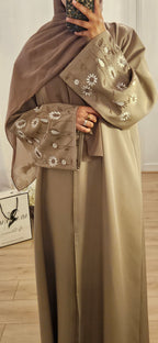Floral sleeve Abaya