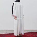 Palestine Abaya in white