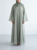 Shimmer Green Abaya