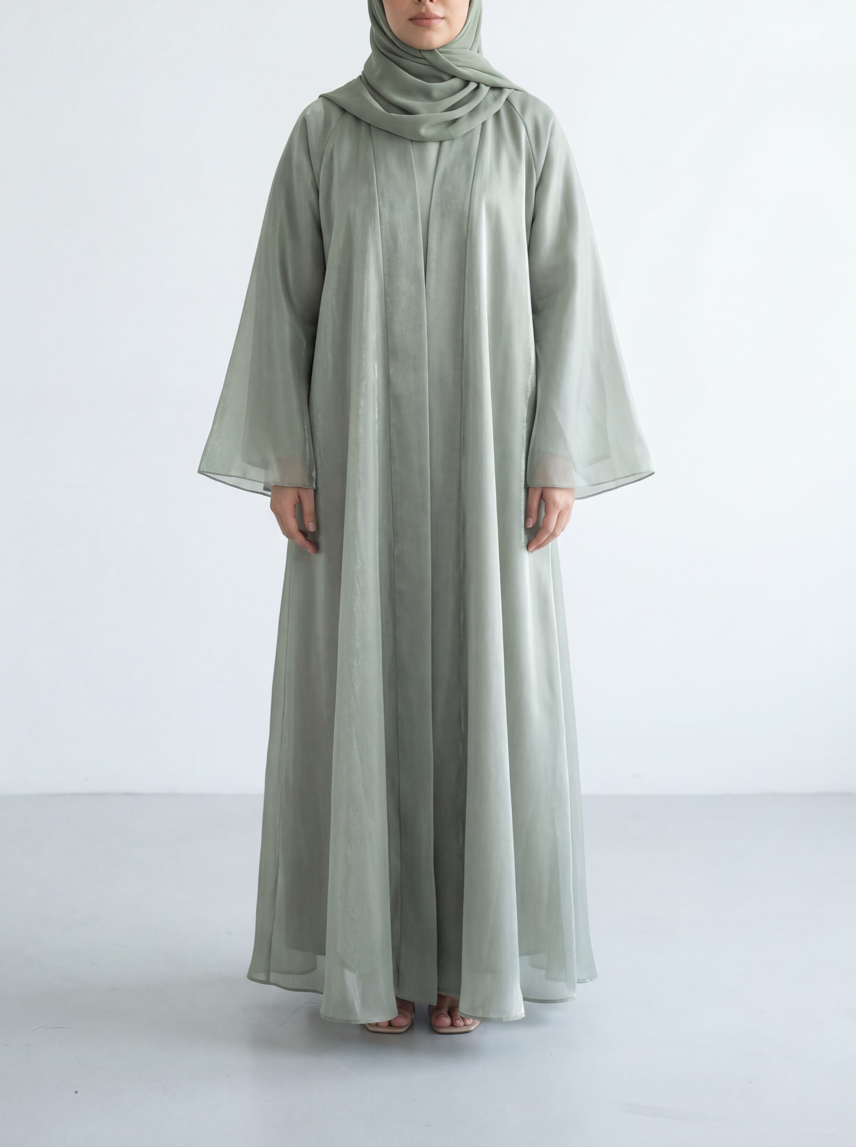 Shimmer Green Abaya