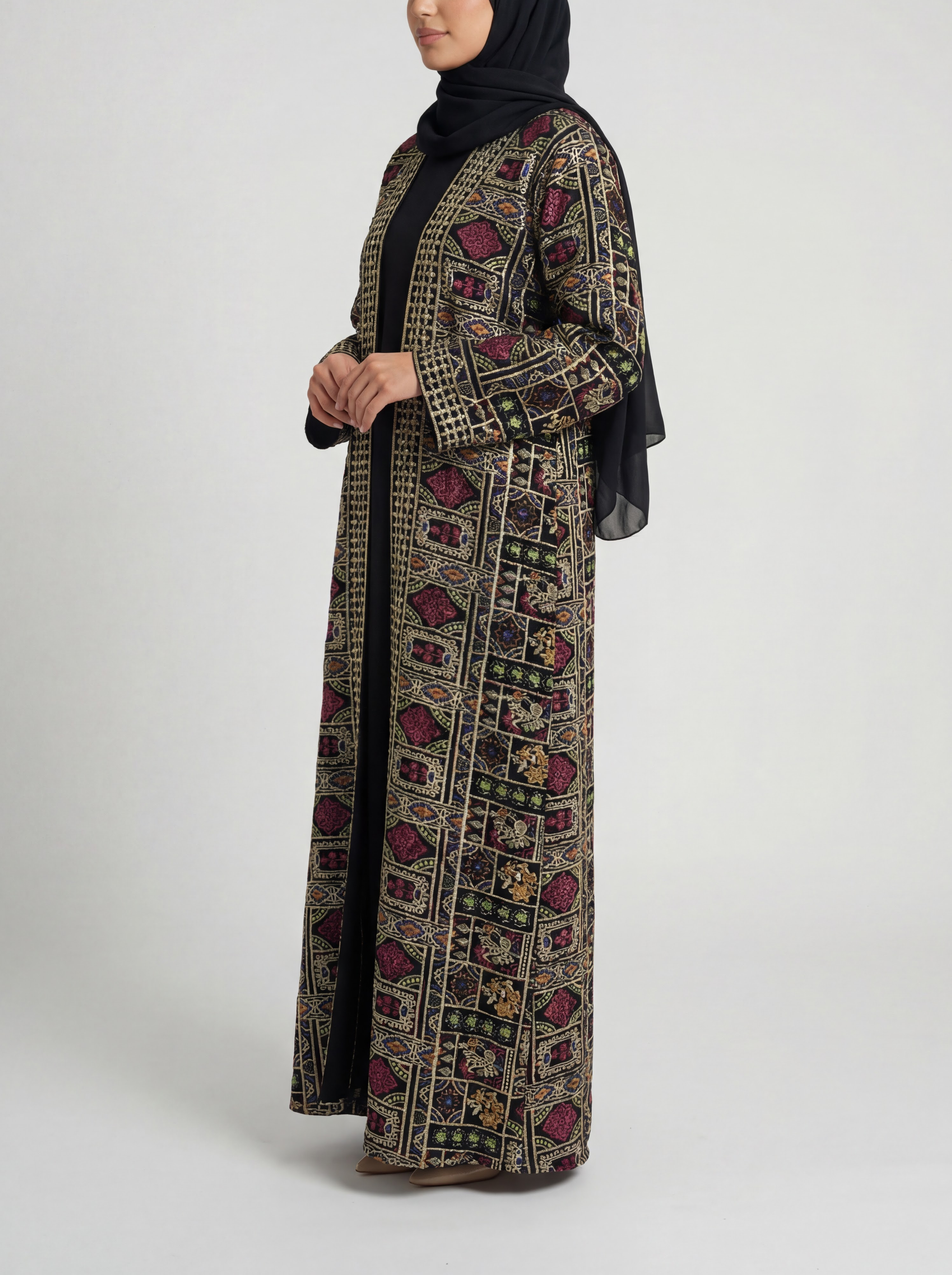 Exclusive Alyza Velvet Jacket Abaya
