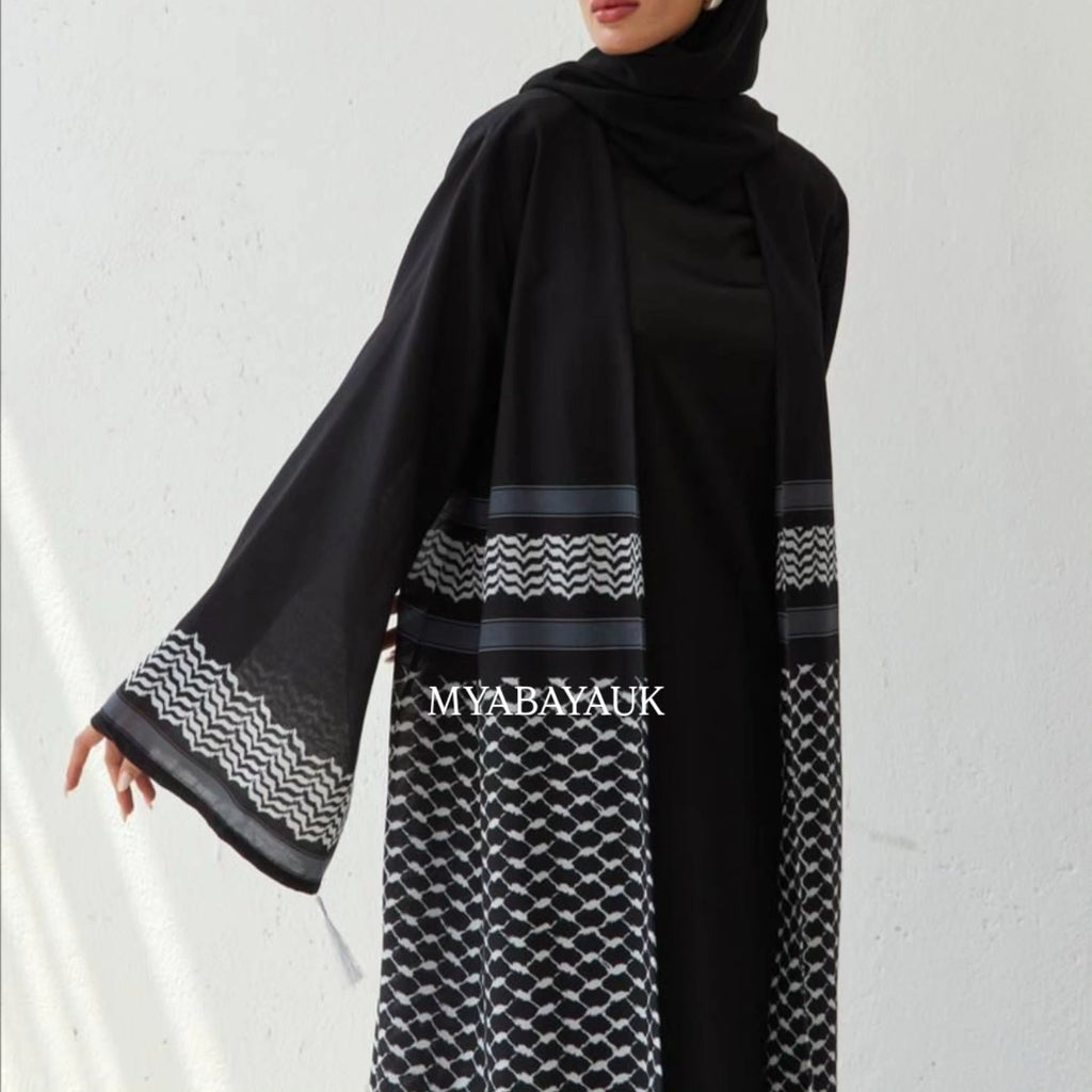 Palestine Abaya in Black