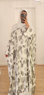 Naila Batwing Abaya In White