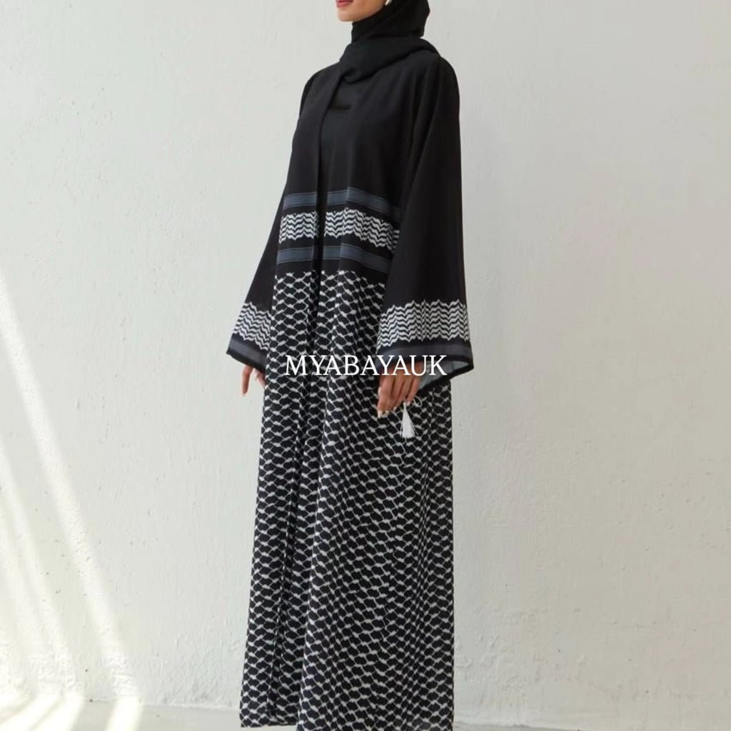 Palestine Abaya in Black