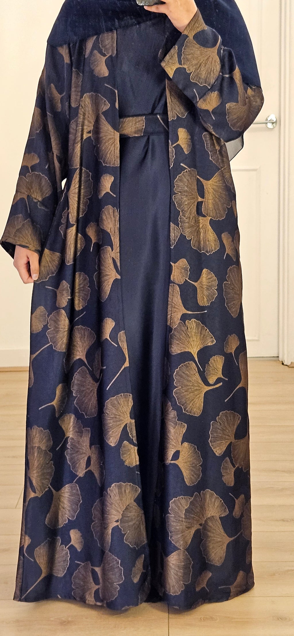 Samia Open Abaya In Navy Blue