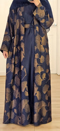 Samia Open Abaya In Navy Blue