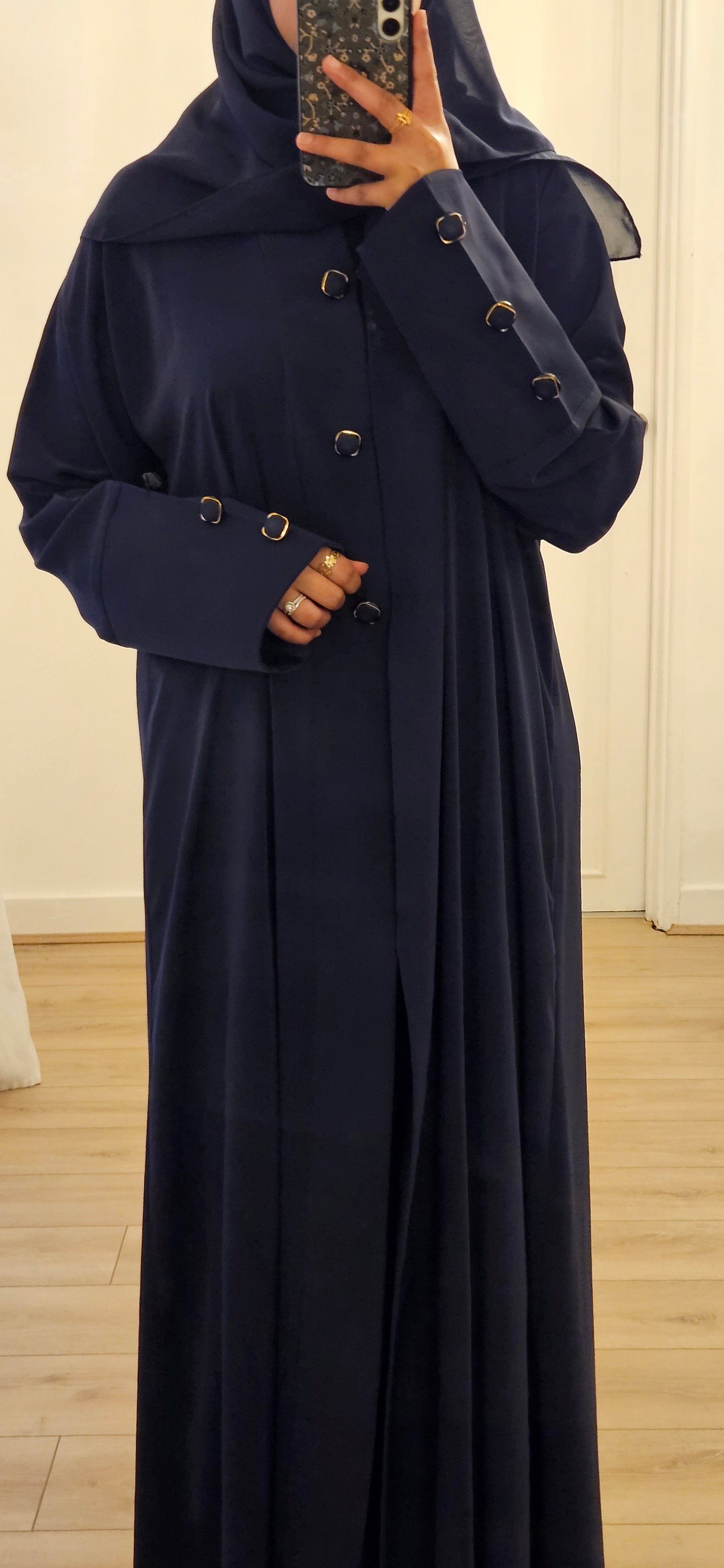 Zara Abaya in Navy