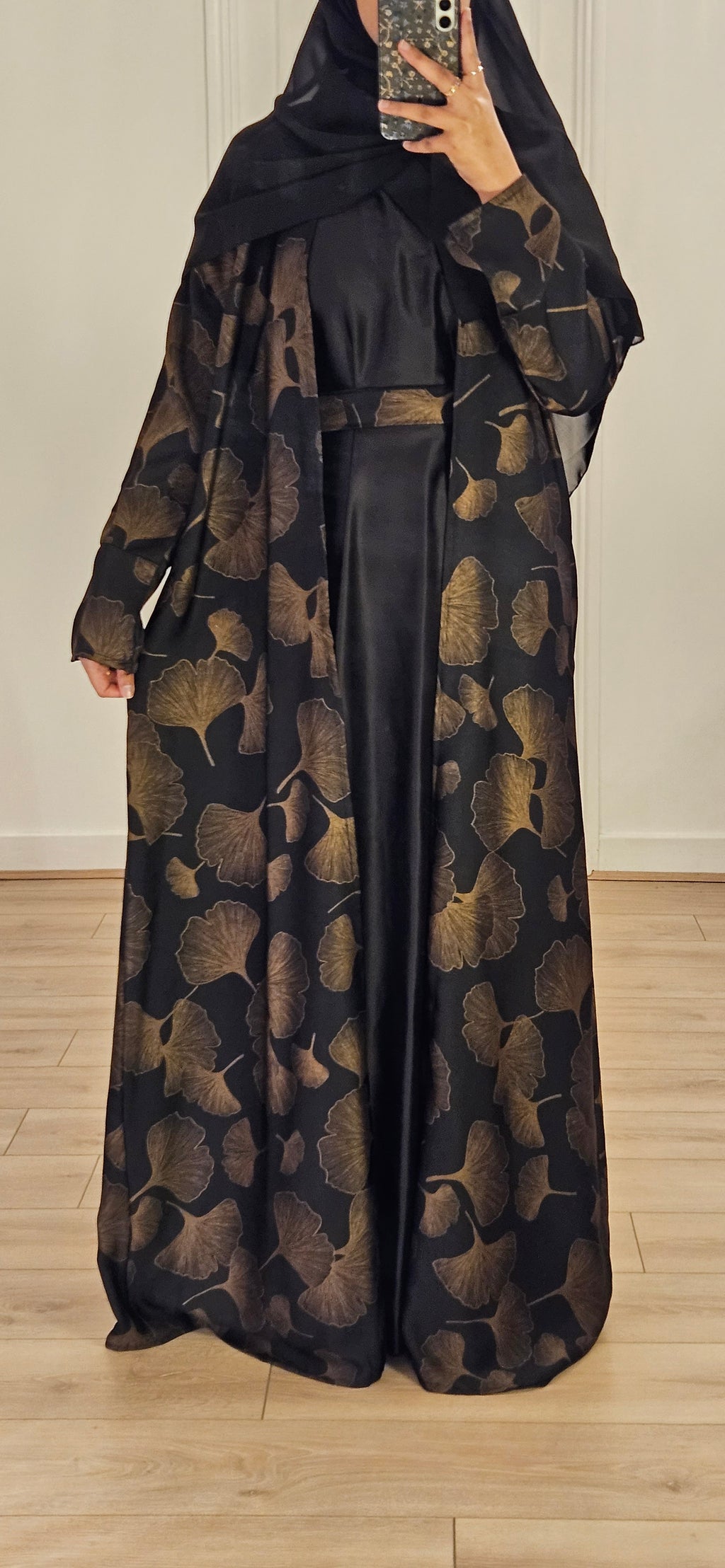 Samia Open Abaya In Black