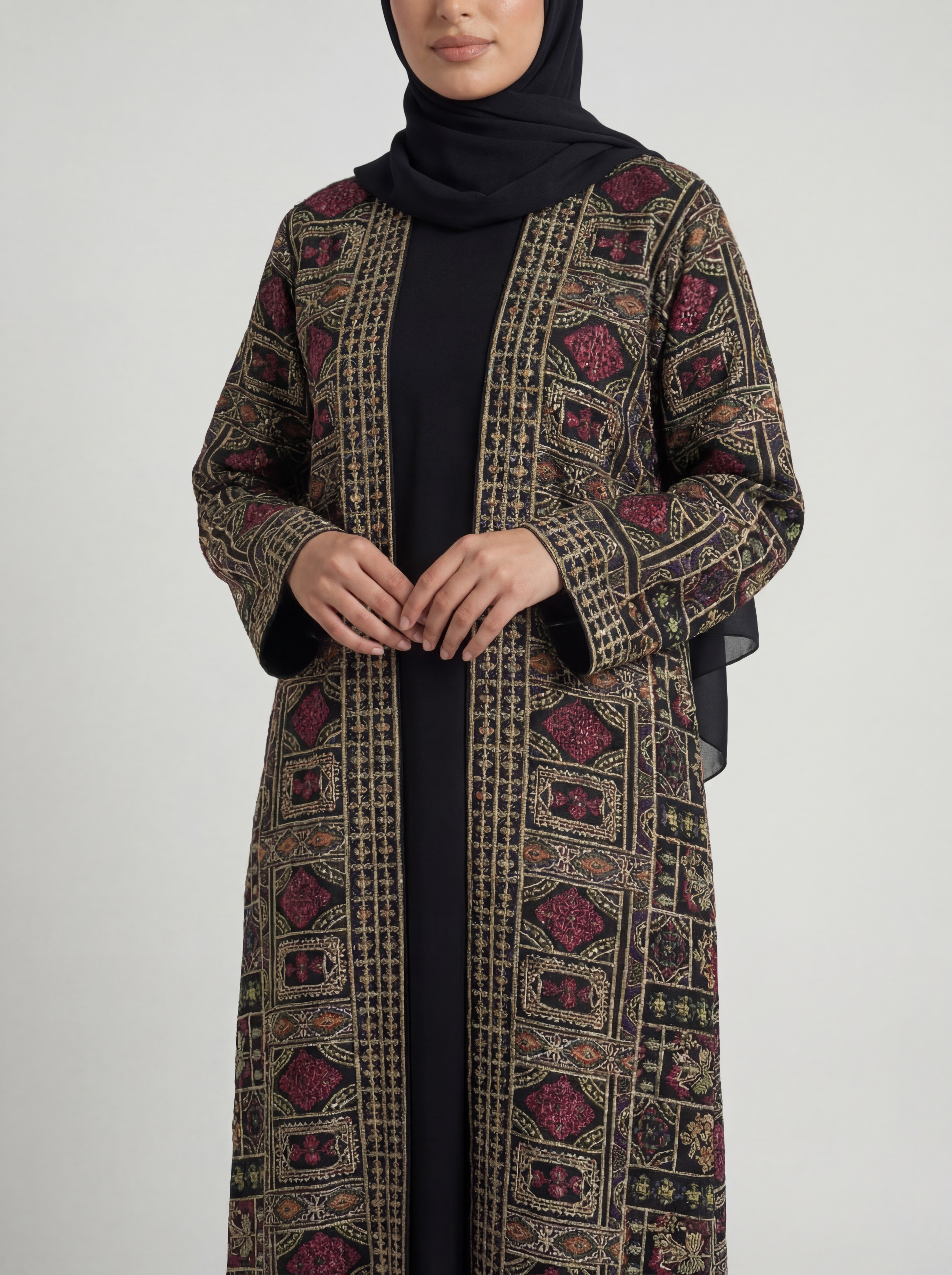 Exclusive Alyza Velvet Jacket Abaya