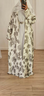 Samia Open Abaya In White