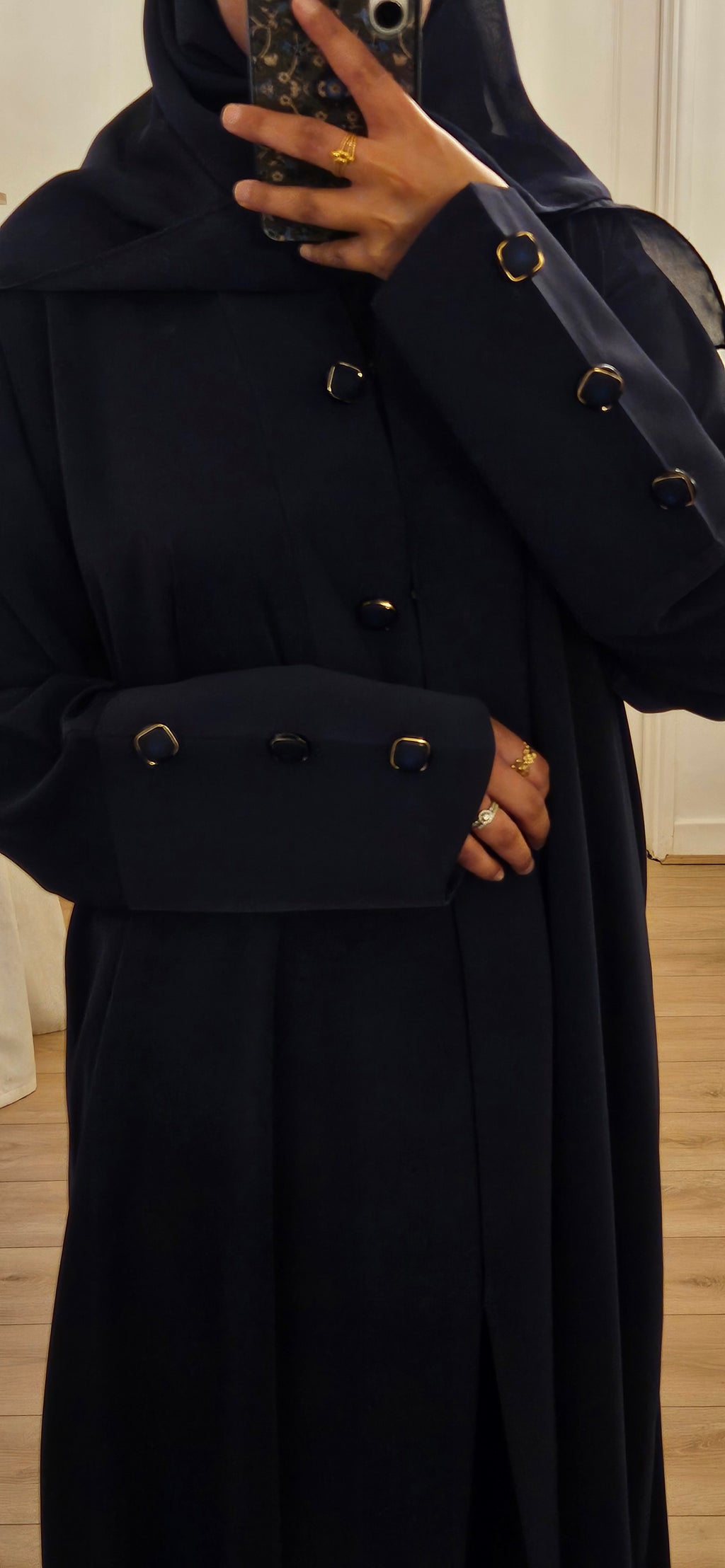 Zara Abaya in Navy