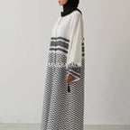 Palestine Abaya in white