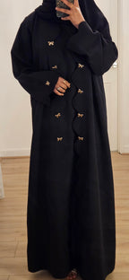 Bow Abaya in Black
