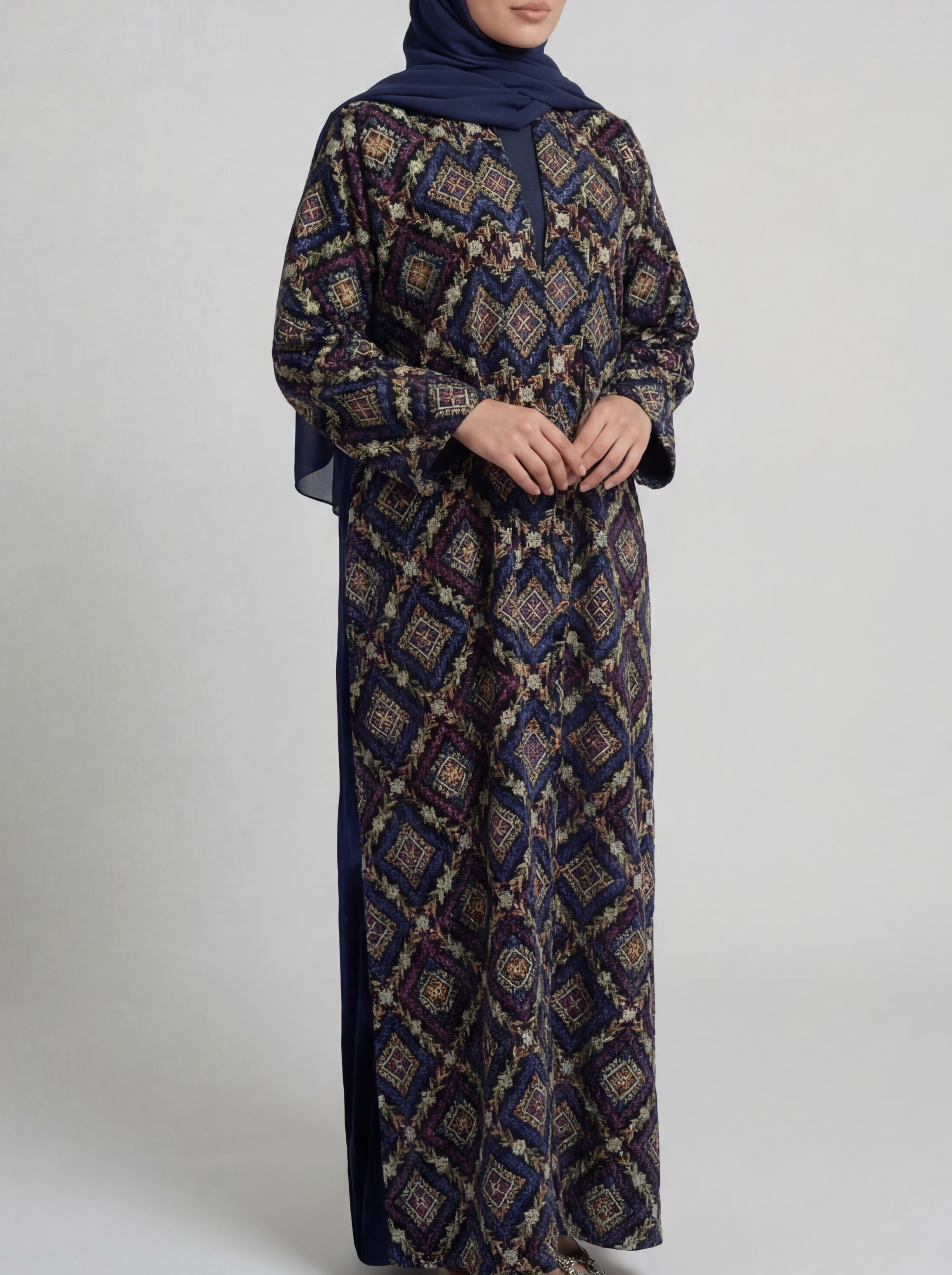 Exclusive Aleeza Velvet Jacket Abaya