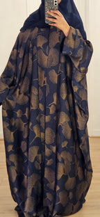 Naila Batwing Abaya In Navy Blue