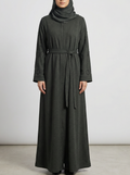 Turkish Abaya In Dark Green