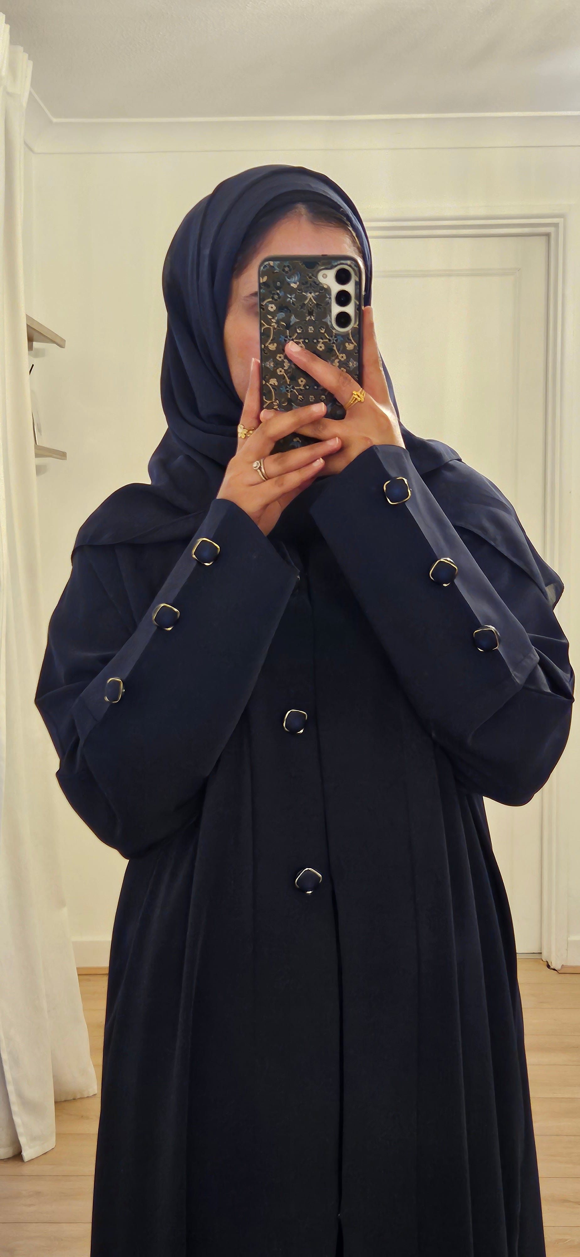 Zara Abaya in Navy
