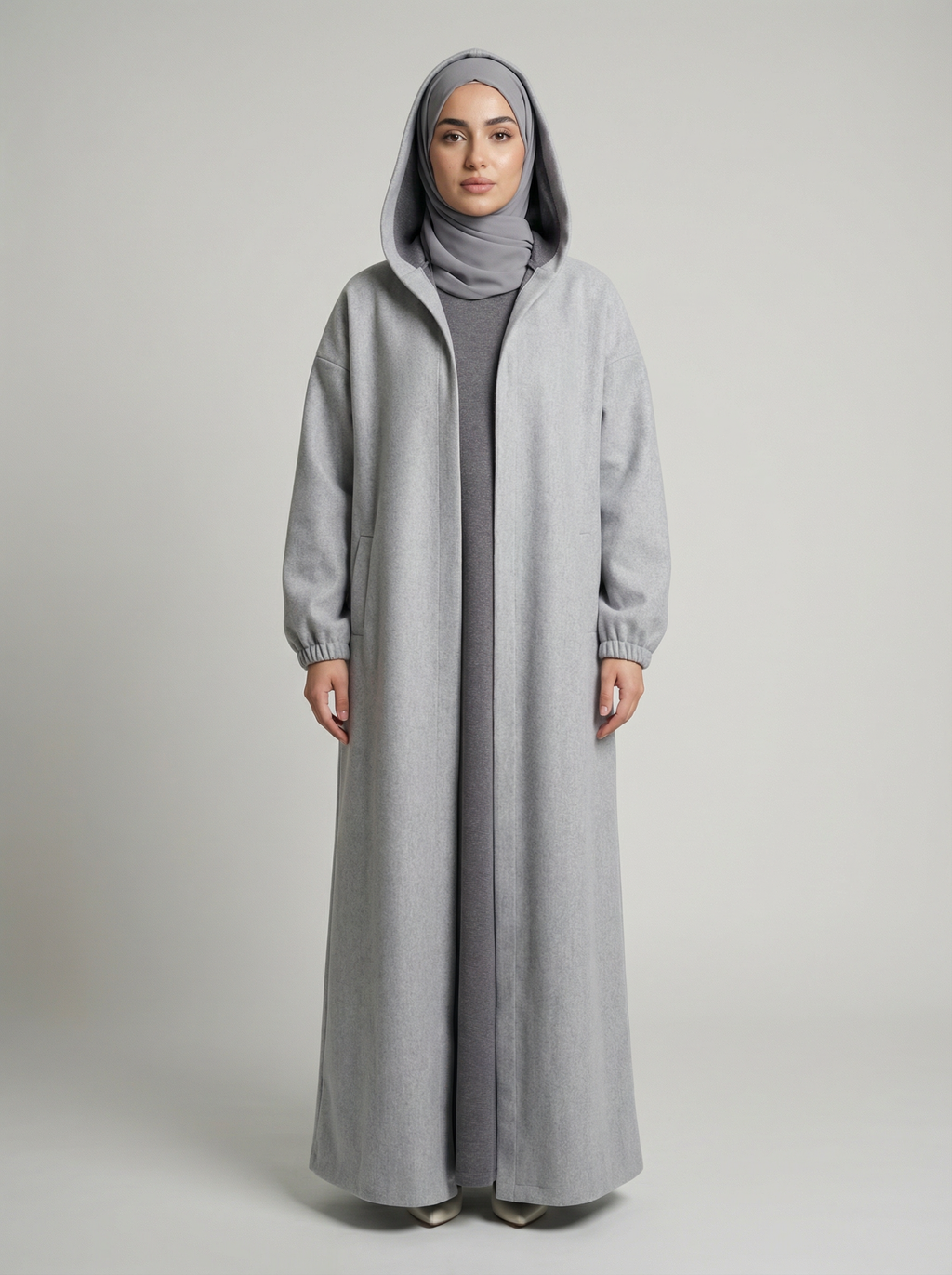 Grey Abaya Coat